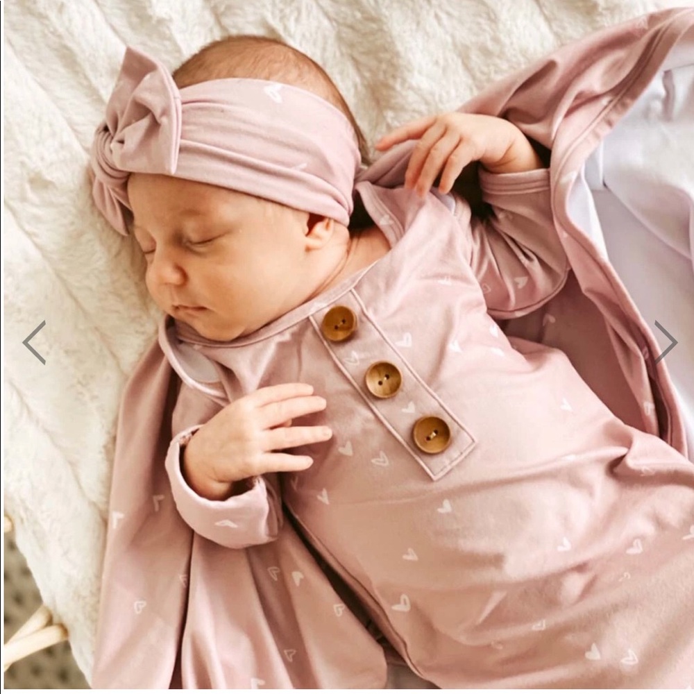 Caden Lane Knot Gown - 0-3 months